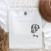 Load image into Gallery viewer, Custom White Pet Face Sweatshirt | Unisex
