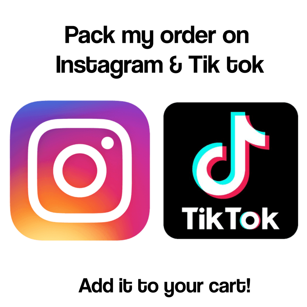 Pack my order on Instagram & Tik Tok