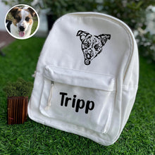 Load image into Gallery viewer, Custom Unisex Pet Face Backpack (Natural)
