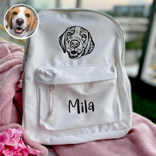 Load image into Gallery viewer, Custom Unisex Pet Face Backpack (Natural)
