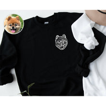 Load image into Gallery viewer, Custom Black Pet Face Sweatshirt | Unisex

