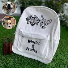 Load image into Gallery viewer, Custom Unisex Pet Face Backpack (Natural)
