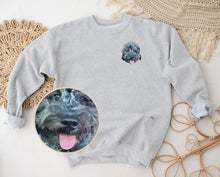 Load image into Gallery viewer, Custom Pet Face Portrait Sweatshirt
