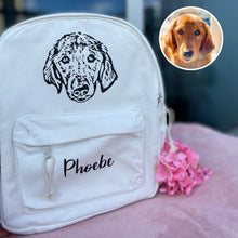 Load image into Gallery viewer, Custom Unisex Pet Face Backpack (Natural)
