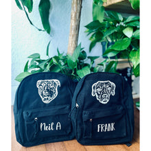 Load image into Gallery viewer, Custom Unisex Pet Face Backpack (Black)
