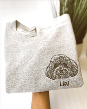 Load image into Gallery viewer, Custom Gray Pet Face Sweatshirt | Unisex
