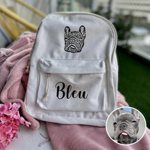 Load image into Gallery viewer, Custom Unisex Pet Face Backpack (Natural)
