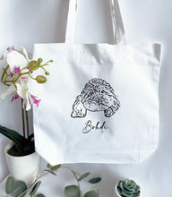 Load image into Gallery viewer, Custom Pet Face Tote Bag (White)
