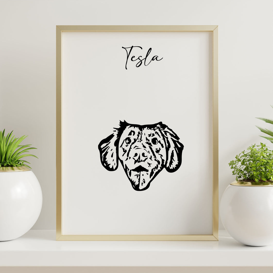 Custom Pet Ilustration Digital File | Head