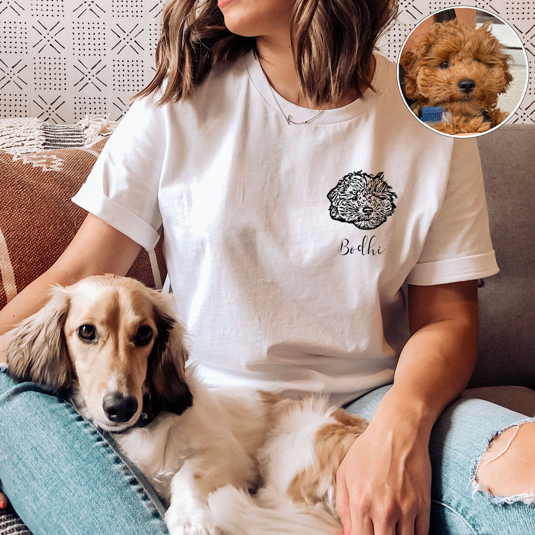 Custom Pet Face T Shirt | Unisex